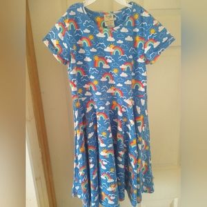 Girl's Casual twirl dress, organic cotton